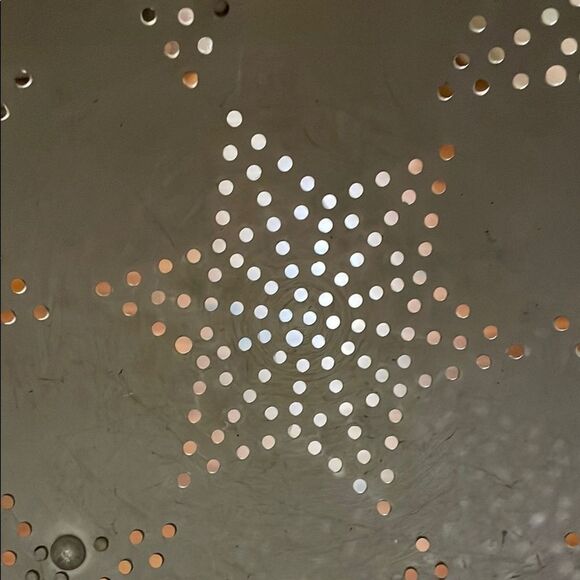 Duracrest Vintage Metal Colander Star Pattern Footed Farmhouse Rustic - Picture 9 of 9